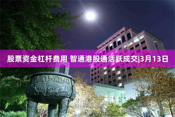 股票资金杠杆费用 智通港股通活跃成交|3月13日
