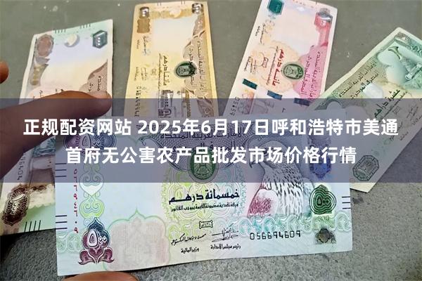 正规配资网站 2025年6月17日呼和浩特市美通首府无公害农产品批发市场价格行情